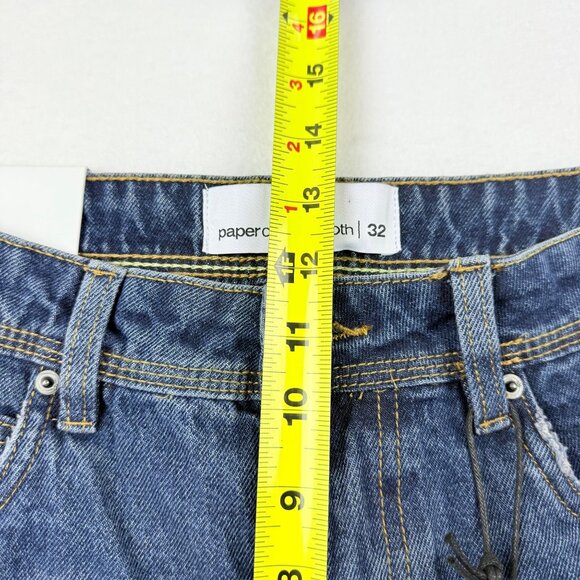 Paper Denim & Cloth Men's Cotton Relaxed Fit Vesta Blue Denim Shorts Size 32 NWT - Picture 10 of 12